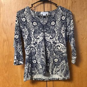 Liz Claiborne patterned shirt